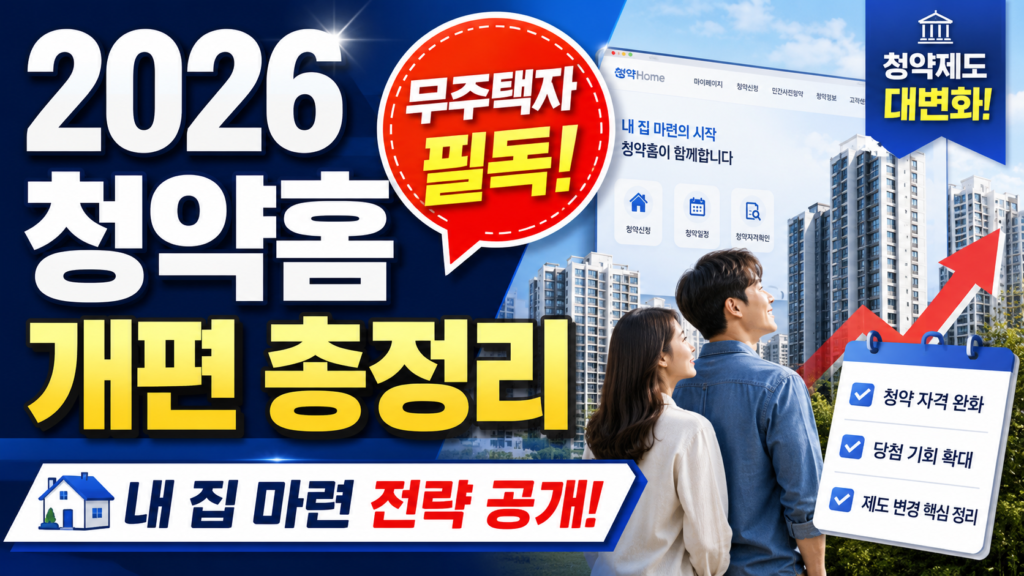 026년 청약홈 개편 및 내집마련 전략